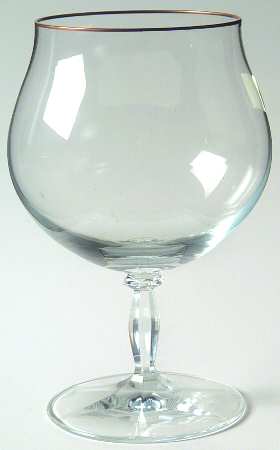 Talia (Gold Trim) Brandy Glass