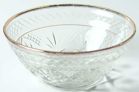Antique Gold (No Knob, 6 Sided Stem) Individual Salad Bowl