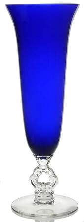 3400 Cobalt Blue 12" Keyhole-Stem Footed Vase
