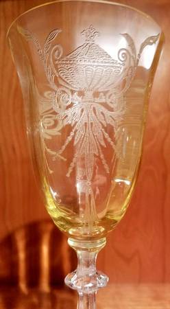 Etch 739 Yellow (Stem 3120) Water Goblet