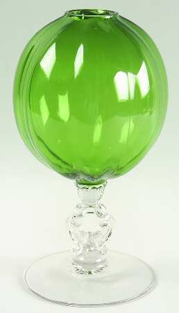 3400 Green (Dark Emerald Green) #3400/1236 8" Footed Ivy Vase