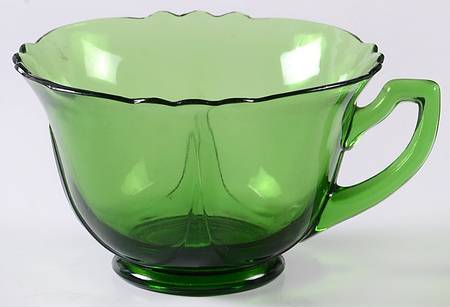 3400 Green (Dark Emerald Green) Cup (Shape 3400) by Cambridge