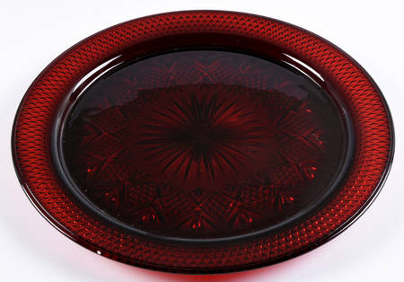 Antique Ruby Torte Plate