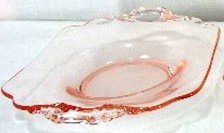 3400 Pink 3400/1181 Handled Bon Bon Plate