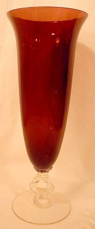 3400 Amethyst 13" Keyhole-Stem Footed Vase