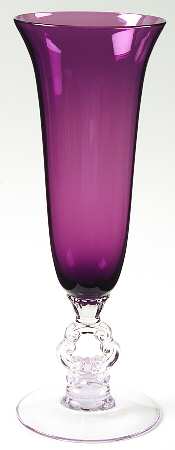 3400 Amethyst 9" Keyhole-Stem Footed Vase