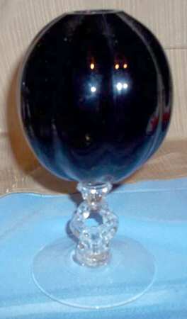3400 Black #3400/1236 8" Footed Ivy Vase