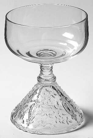 Rose Point Pressed Clear Champagne/Tall Sherbet