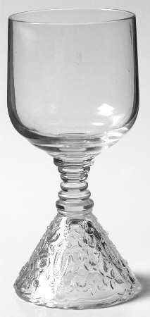 Rose Point Pressed Clear Wine Glass