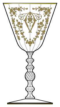 Diane Clear (Stem 3122, Gold Encrusted)