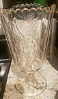 Rose Sprig Clear Celery Vase