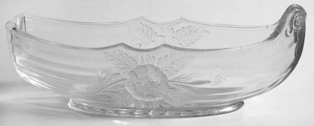 Rose Sprig Clear 8" Boat Shape Relish