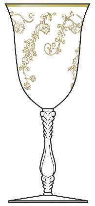 Elaine Clear (Gold Encrusted, Stem 3121) by Cambridge
