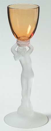 Nude Stems-All Colors & Variations Amber Frosted Stem Brandy Glass