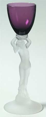 Nude Stems-All Colors & Variations Amethyst Frosted Stem Brandy Glass