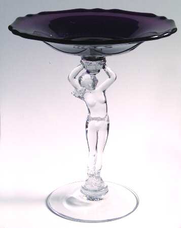 Nude Stems-All Colors & Variations Amethyst (8" X 6") Flared Compote