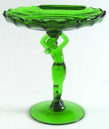 Nude Stems-All Colors & Variations Emeral Green (7" X 7") Shell Compote