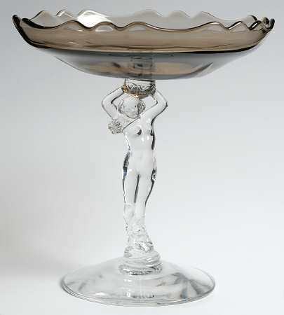 Nude Stems-All Colors & Variations Smoke (7" X 6") Cupped Compote