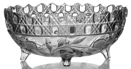 Wild Rose Clear 11" Oval Bowl