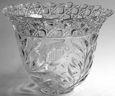 Wild Rose Clear Punch Bowl