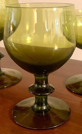 Provincial Green Wine Glass