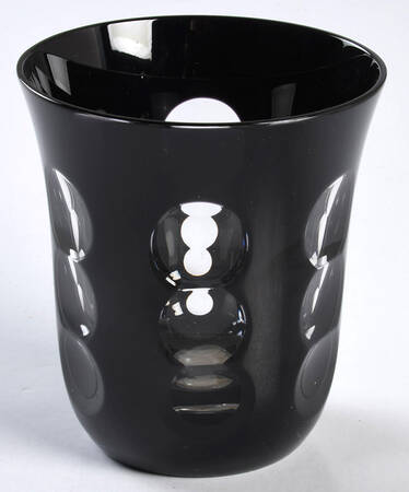 Kawali Knotched Stem Black Flat Tumbler