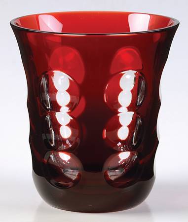 Kawali Knotched Stem Red Flat Tumbler