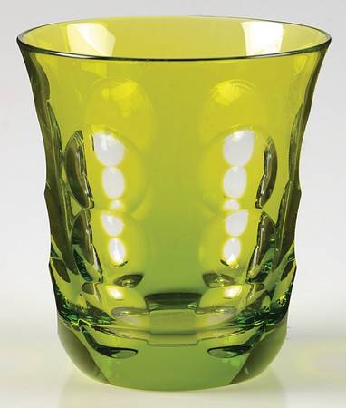 Kawali Knotched Stem Chartreuse Flat Tumbler