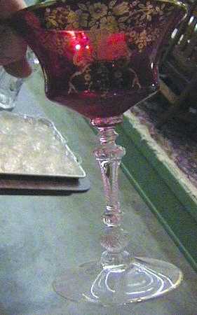 Decoration 1037 Ruby Champagne/Tall Sherbet