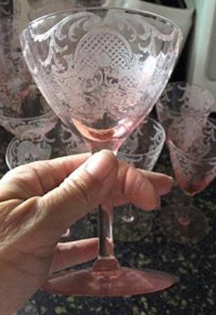 Etch 740 Pink (Stem 3050) Champagne/Tall Sherbet