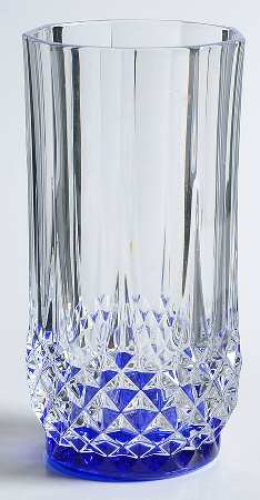 Longchamp (Clear) 8 Oz Cobalt Blue Flat Tumbler