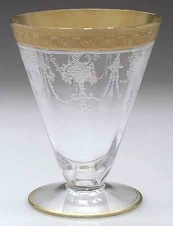Etch 701 Clear (Full Gold Encrusted) 10 Oz Flat Tumbler