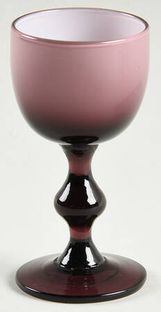 COL13 Amethyst (Cased White Bowl) Cordial Glass