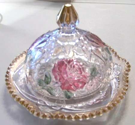 La France Ruby Flash Round Covered Butter