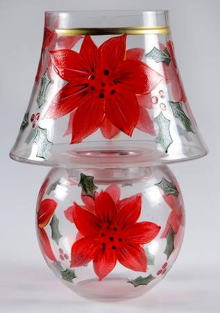 Poinsettia (2 Piece) Candle Lamp