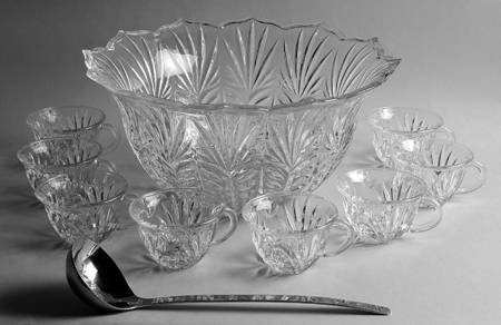 Portico (10 Piece) Punch Set (Bowl, 8 Cups, Metal Ladle)