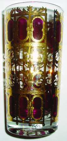 Cranberry Scroll 14 Oz Flat Tumbler