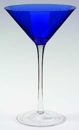 C1X1 Cobalt Blue Martini Glass