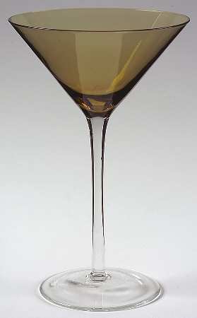 C1X1 Dark Amber Martini Glass