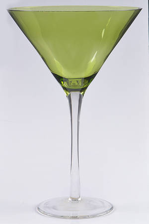 C1X1 Olive Green Martini Glass