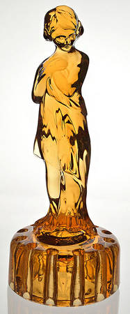 Animals & Figurines 12" Amber Draped Lady w/Round Base