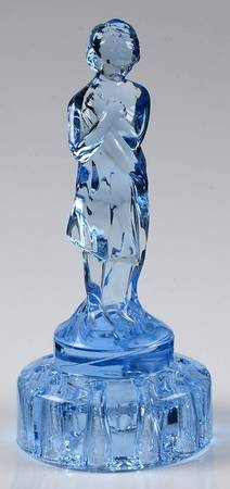 Animals & Figurines 8" Moonlight Blue Round Base Draped Lady