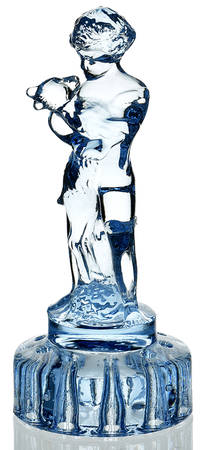 Animals & Figurines 9" Moonlight Blue Round Base Two Kids
