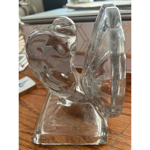 Animals & Figurines Clear Pouter Pigeon Bookend