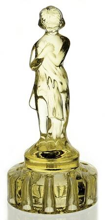 Animals & Figurines 8" Gold Krystal Frosted Round Base Draped Lady