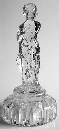Animals & Figurines 8" Clear Round Base Draped Lady