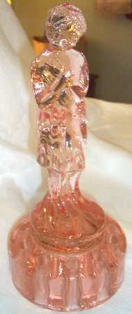 Animals & Figurines 9" Round Base Pink Draped Lady
