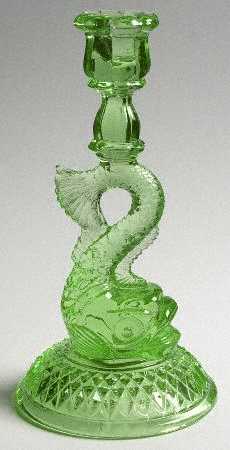 Animals & Figurines #109 Emerald Dolphin Candlestick