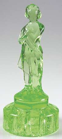 Animals & Figurines 8" Light Emerald Round Base Draped Lady