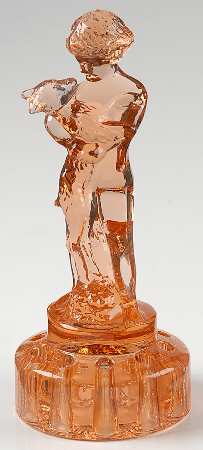 Animals & Figurines 9" Dark Pink Round Base Two Kids